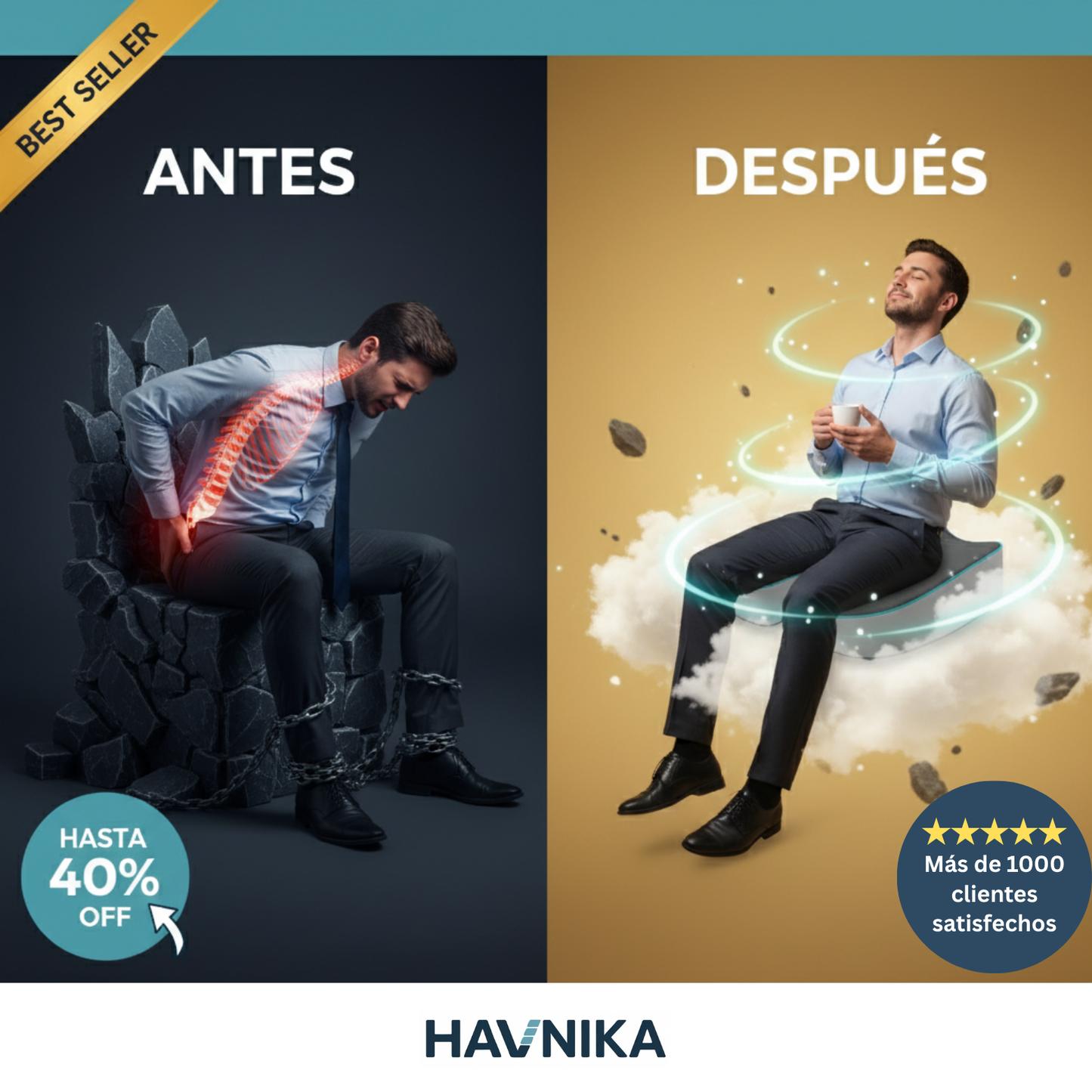 Havnika Align Seat™ Cojín Ergonómico para tu día a día