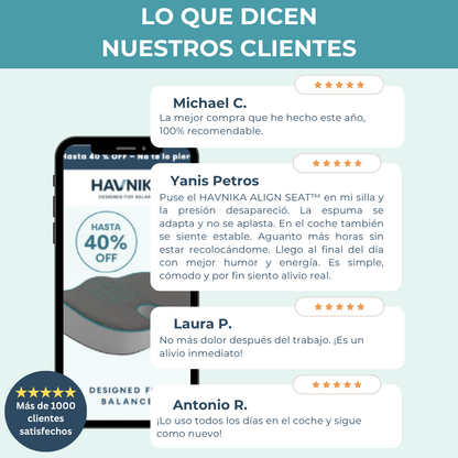 Havnika Align Seat™ Cojín Ergonómico para tu día a día